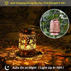 Solar Lanterns Outdoor Waterproof, 2 Pack Hummingbird & Butterfly Metal Hanging Solar Lantern, Gardening Gifts for Women Mom Grandma, Outdoor Lanterns for Yard Patio Pathway