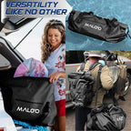 Malo'o Waterproof Dry Bag Duffel 40L/60L/100L, Roll Top Duffel Keeps Gear Dry for Kayaking, Rafting, Boating, Swimming, Camping, Hiking, Beach, Fishing - Internal & External Pockets