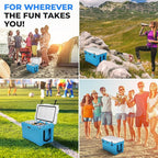 SereneLife Ultra-Tough 25-75 Quart Rotomolded Cooler Box, Holds Upto 64 Cans, Keeps Ice Up to 5 Days, Heavy-Duty Insulated Portable Ice Chest Box, Ideal for Camping, Beach, Picnics, Tailgating, etc