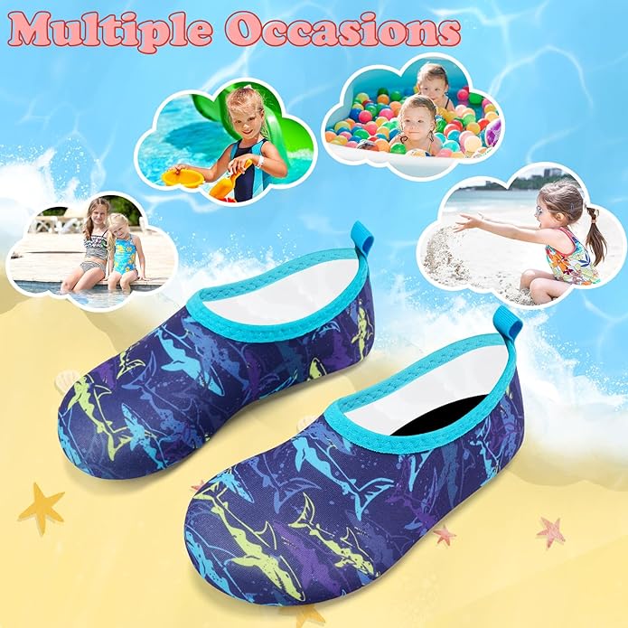 Deevike Kids Water Shoes Boys Grils Barefoot Quick Dry Aqua Socks Beach Shoes for Toddler Sports Swim Surf Outdoor Walking