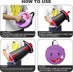 ALEVMOOM Collapsible Stool with Cushion, H18.3 D10.24 Portable Telescoping More Sturdy Load Capacity 600Lbs, Retractable Adjustable Camping Folding Stool for Outdoor Hiking BBQ Climb