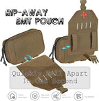 Ifak Pouch-Rapid Deployment Tactical MOLLE Trauma Kit Pouches, Quick Release Tear-Off Medical First Aid Kit Organiser with Red Immediate Identify for Emergency Surviva Activities.