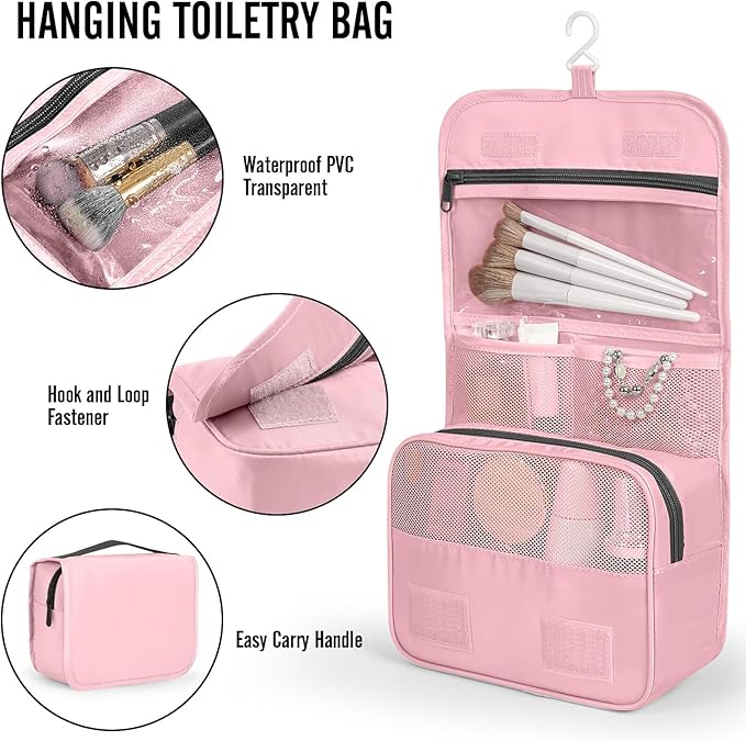 Veken 10 Set Packing Cubes for Travel Essential, Suitcase Organizer Bags in 4 Sizes, Carry-On Luggage Accessories with Large Laundry & Hanging Toiletry Bag, Must-Have for Airplane, Road Trip & Camping