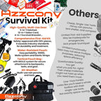 Emergency Survival Kit with First Aid Gears and Supplies - EDC Go Bugout Bag - Get Home Backpack for Camping Outdoor - Tactical Military Molle Pouch Grade - Gift for Man Woman
