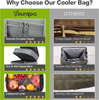 36L Large Soft Cooler Insulated Cooler Bag Soft Sided Collapsible Coolers for Travel, Camping, Beach. Leakproof, Waterproof, Expandable, 36L