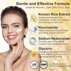 DOYEEWO Skin Care Set,6Pcs Women Teen Glass Skincare w/Korean Rice Extract,Hydrate Glow Repair Anti-Aging Facial Routine Kit Self Care Gifts for Women Mom Wife Teenage Girl Valentines Christmas Gifts