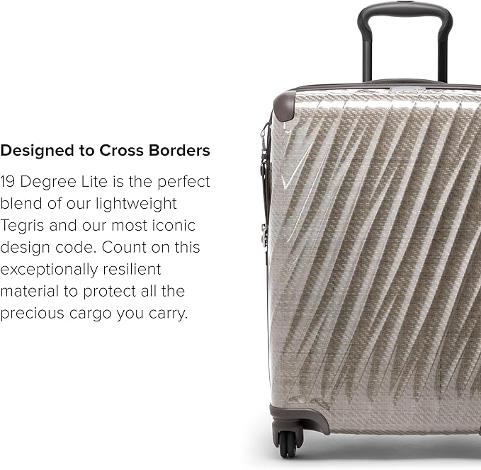 TUMI - 19 Degree Lite 4 Wheel Luggage - Lightweight and Highly Durable, Modern Contour, Hard Shell Men's and Women's Suitcase - 21.75" Continental Carry-On, Titanium Grey