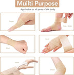 RISEN Cohesive Bandage 2” x 5 Yards, 6 Rolls, Self Adherent Wrap Medical Tape, Adhesive Flexible Breathable First Aid Gauze Ideal for Stretch Athletic