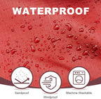 Fleece Waterproof Outdoor Blanket - Windproof Stadium Blanket for Camping, Picnics, and Sports Stay Dry and Comfortable 80"x 58"(Red)
