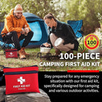 Protect Life Survival First Aid Kit for Home/Business, Camping Survival Kits | Mini Travel First Aid Kit | Camping Equipment | Small Kits for Car | Outdoor Emergency Survivals Pack - 100pcs