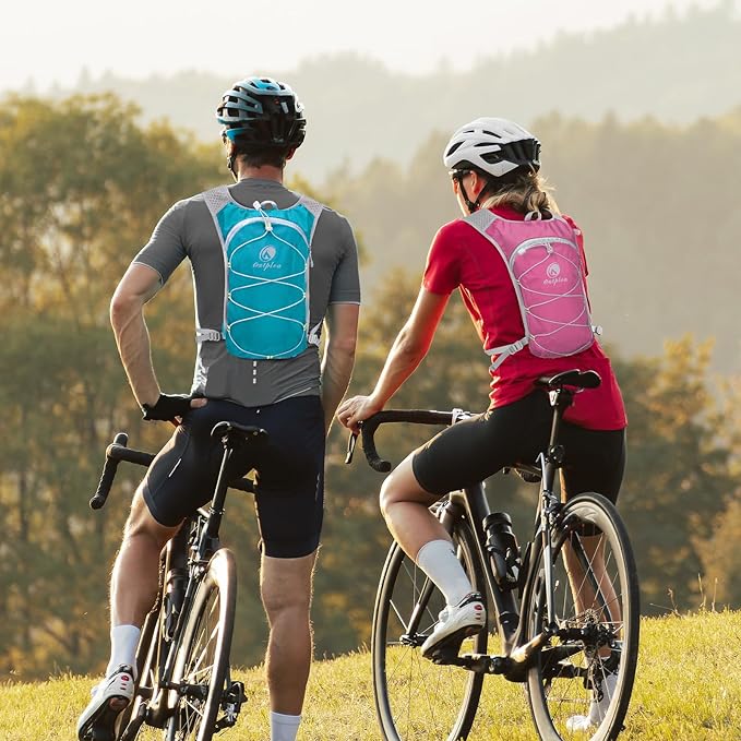 Small Water Backpack, Festival Hydration Vest, Hydro Pack with 2L Water Bladder, Lightweight Hydropack Running Water Vest for Women Men Runners Hiking Camping Biking Climbing