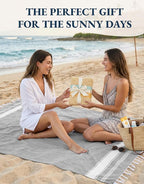 LANE LINEN Turkish Beach Towels Set of 4 - Oversized Beach Towel 39"x71", Durable Sand Proof Towel, Absorbent & Quick Dry, Perfect for Pool or Travel – Alloy
