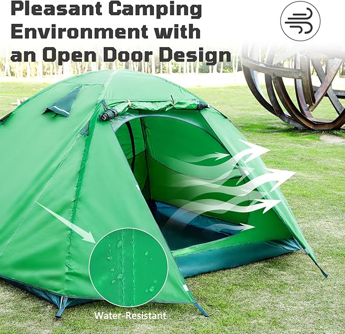 Camping Tent Portable Waterproof Instant Camping Tent with 1-Minute Setup Lightweight Tent for Camping Beach Outdoor Travel Backyard
