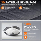 Heated Double Camping Chair, Heated Camping Chair with 3 Adjustable Temperatures and 4 Heating Zones,Portable Heated Chairs Outdoor Sports Support 650lbs（Battery Not Included）