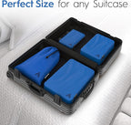 4-Piece Deluxe Compression Packing Cubes Travel - Maximize Space In Luggage With Double Capacity Design, Luxury Compressible Packing Cubes For Travel, Large, Small, & Medium Set
