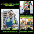 Hercicy 12 Pcs Reflective Vest High Visibility Safety Vests, Adjustable Bright Neon Lightweight Strap Gear (Yellow)