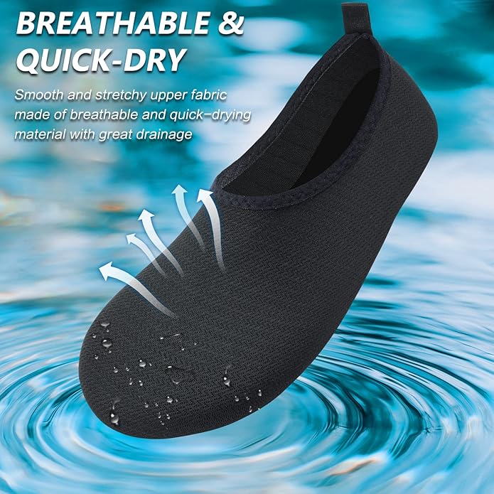 Deevike Water Shoes for Women Men Barefoot Quick-Dry Aqua Socks Slip-on for Beach Swim Surf Yoga Exercise