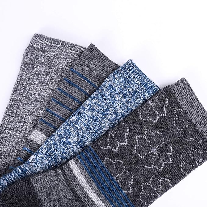 EnerWear 4 Pack Women's Merino Wool Outdoor Hiking Trail Crew Sock