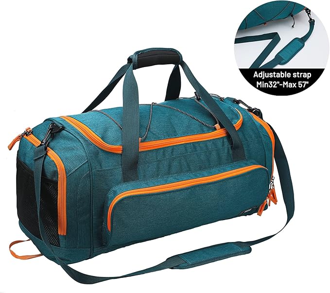MIER Large Gym Bag for Men Sports Duffle Bag with Shoe Compartment 60L Lightweight Duffel Bags for Workout Fitness Travel