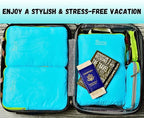 6 Set/3 Set Ultralight Compression Packing Cubes, Suitcase and Backpack Travel Organizer Bags