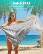 8 Pack Turkish Beach Towels Quick Dry Sand Free Soft Absorbent Extra Large Xl Big Blanket Adult Oversized Bath Pool Swim Towel Lightweight Thin Fast Drying Compact No Sand Packable Vacation Essentials
