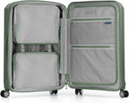 Traveler's Choice Pagosa Hardshell Expandable Luggage with Spinner Wheels, Green, 26-Inch Medium
