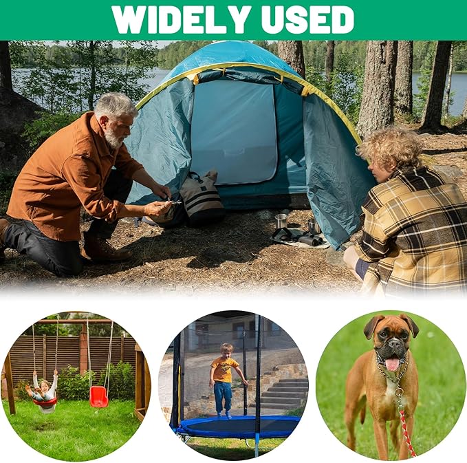 Ground Anchor Kit 4 Pack,18" Ground Anchors Heavy Duty for High Winds,Spiral Earth Anchor for Camping Tent,Shed,Screw in Tent Stakes,Canopies,Car Ports,Securing Animals