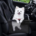 GENORTH Small Dog Car Seats for Small Dogs,Portable Puppy/Pet Car Booster Seat with Clip-On Leash and Mesh Window for Small Pet Up to 11 lbs