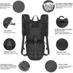 Unigear Tactical Hydration Packs Backpack 1050D with 3L Water Bladder, Thermal Insulation Pack Keeps Liquid Cool up to 4 Hours for Hiking, Cycling, Hunting and Climbing