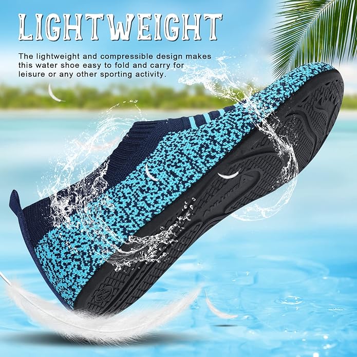 ANLUKE Womens Mens Water Shoes Barefoot Quick-Dry Aqua Socks for Beach Swim Surf Water Sport