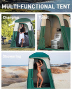 KingCamp Shower Tent, Portable Privacy Tent Outdoor Camping 1/2 Room Toilet Tents with Shower Bag & Dressing Room for Beach, Camping & Hiking