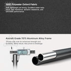 ONETIGRIS SUPRAGRIS Camping Cot, Support Up to 400lbs, Lightweight Comfortable Folding Bed for Camping, Hiking, Backpacking, Travel, Car Trips, Office Nap (Black)