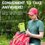 powkey Portable Power Station with AC Outlet, 65W/110V External Battery Pack 24000mAh/88.8Wh Power Pack, Portable Power Source Supply Backup for Outdoor Tent Camping Home Office