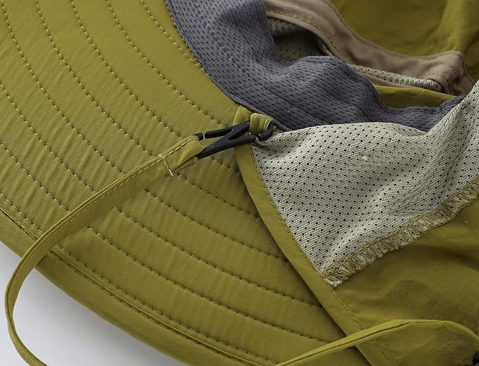 Home Prefer UPF 50+ Mens Wide Brim Fishing Hat with Neck Flap Sun Hat for Men Women Sun Protection Cap