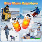 Magnetic Hand Warmers Rechargeable 2 Pack, Electric Reusable Heated Hand Warmer, LED Display & 4 Levels Heating, USB Pocket Heater for Golf, Raynauds, Camping, Hunting Gear, Gifts for Women, Men