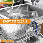 ZORMY 2pcs Rolling Grill Baskets,Grill Veggie Basket,BBQ Baskets for Grilling,Round Stainless Steel Grill Baskets for Outdoor Grill,Camping Basket for Vegetables, Birthday Gifts for Men