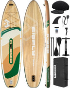 Bigfly Inflatable Stand Up Paddle Board 11’*34”*6”, Blow Up Paddle Board for Adults,with Detachable Fins, Pump, Floating Paddle, Safety Leash,Backpack