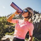 BOTTLE BOTTLE Insulated Water Bottle 24 oz with Handle and Flip Tops Lids Stainless Steel Water Bottle Push Button Lid Leak proof Portable for Running Travel Sports Hiking purple