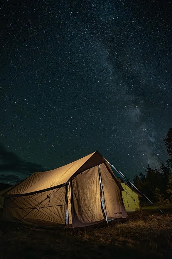 WHITEDUCK Rover Canvas Scout Tent, Waterproof, 4 Season Luxury Outdoor Camping and Glamping Yurt Tent