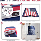 SoundAsleep Dream Series Luxury USA Air Mattress with ComfortCoil Technology & Built-in High Capacity Pump for Home & Camping- Double Height, Adjustable, Inflatable Blow Up, Portable - Queen Size