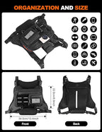 Chest Bag for Men with Expandable Accordion Structure, Running Vest for Outdoors, Chest Pack for Cycling, Hiking