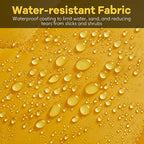 UNIKOME Lightweight Travel Blanket, Waterproof Warm Puffy Down Alternative Camping Blanket with Corner Loops, 75'52', Yellow