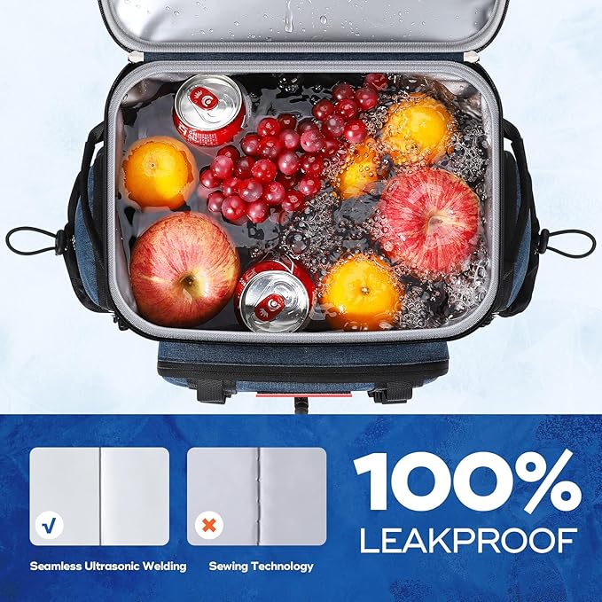 Maelstrom Backpack Cooler,Soft Lightweight Leakproof Cooler Backpack,50 Can Insulated Cooler Bag,Keeps 50 Cans Hot/Cold for Up to 16 Hours,Waterproof Lunch Backpack for Men Women-Blue