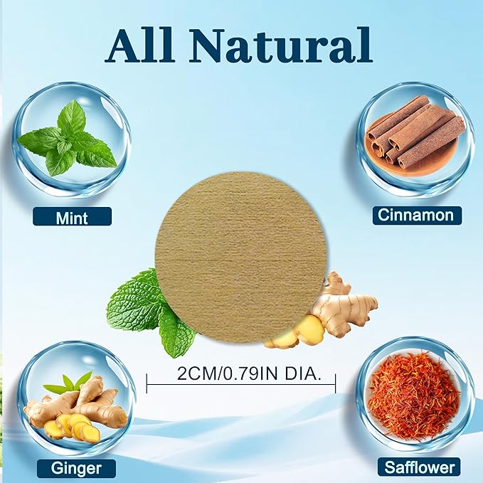 30ct Motion Sickness Patches Non Drowsy, Sea Sickness Patch for Cruise Travel Essentials, Waterproof Patches Behind Ear, Tan Color, Long Last 72H