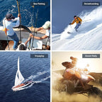 RHINO RESCUE Waterproof Marine First Aid Kit for Boat Durable First Aid Box for Crews with Emergency Medical Supplies for Travel & Fishing (Black)