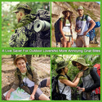 Hestya 2 Pack Mosquito Head Mesh Net Midge Insects Bugs Head Face Net Protecting for Outdoor Hiking Camping Climbing Walking(Army Green)