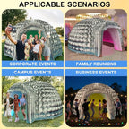 SAYOK Outdoor Portable Inflatable Igloo Dome Tent with Led Light for Party Wedding Event Camping