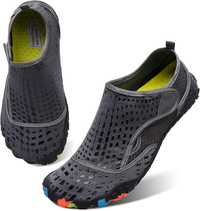 L-RUN Barefoot Water Shoes Women Mens Aqua Sock Athletic Hiking Water Sports Shoes for Swim Beach Pool Sand Diving Walking