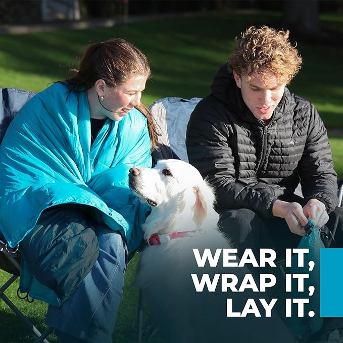 Puffy Blanket for Cold Weather - Down Camping Blanket with Sustainable Insulation, Lightweight & Warm Outdoor Camping Quilt, Water-Resistant, Compact & Packable