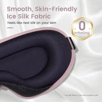 ringchan Sleep Masks for Women Travel or nap, 100% Black Out Eye mask for Sleeping, Comfortable for Eyelashes to Blink, Silky and Soft Against The Skin - Dusty Rose Pink